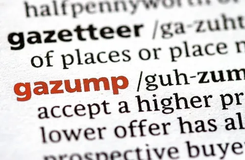 Dictionary entry for the word gazump